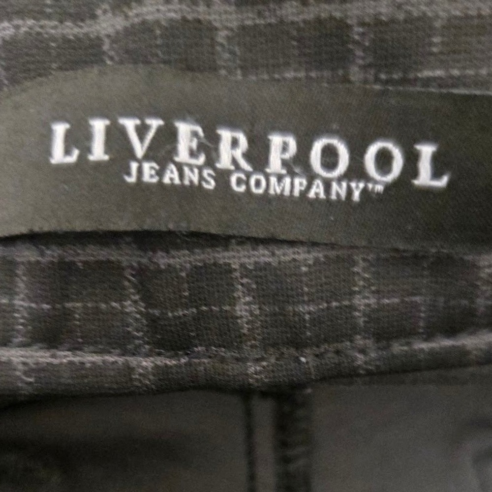 Liverpool Plaid Dress Pants Slim Tapered Stretch Trouser Size 10 - Picture 6 of 9